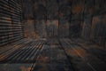 Creative 3D Dark Grungy Rusty Metal Room