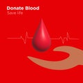 Creative 3d donate blood save life poster Royalty Free Stock Photo