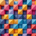 Creative 3D Geometric Cubes Pattern High-Resolution Vibrant Design Royalty Free Stock Photo