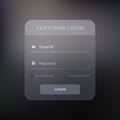 Creative dark login form design template