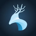 creative deer icon. Vector illustration decorative design