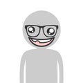 Ugly boy with glasses Royalty Free Stock Photo