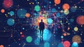 Creative depiction of AI algorithms optimizing personalized learning paths