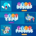 Creative design banners set