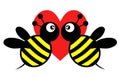 Bee love Royalty Free Stock Photo