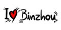 Binzhou love message Royalty Free Stock Photo