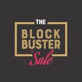 Creative Design of The Blockbuster Sale Template The Blockbuster Sale Banner Design Royalty Free Stock Photo