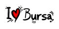 Bursa city oof Turkey love message