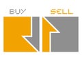 Buy and sell arrows symbols Royalty Free Stock Photo