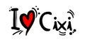 Cixi city of China love message Royalty Free Stock Photo