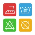 Clothes wash icons