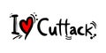 Cuttack city of India love message Royalty Free Stock Photo