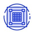 Creative, Design, Designer, Graphic, Grid Blue Dotted Line Line Icon Royalty Free Stock Photo