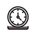 Creative Design of Desk Clock Icon Royalty Free Stock Photo