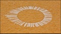 Creative Design Drawn Slowly in the Sand at a Beach During Daytime Royalty Free Stock Photo