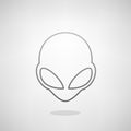 Flat alien icon