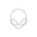 Flat alien icon