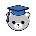 Funny bear student illustration