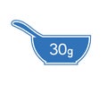 30 grams bowl icon