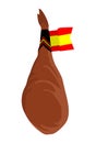 Iberian ham illustration Royalty Free Stock Photo