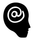Internet mail face icon Royalty Free Stock Photo