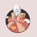 Kabuki theater costume Royalty Free Stock Photo