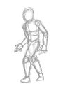 Man sketch body style draw