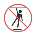 No hang from the bar symbol Royalty Free Stock Photo