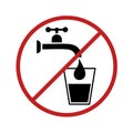 No potable water sign