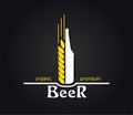 Creative design organic premium beer emblem.