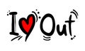 Out love message Royalty Free Stock Photo