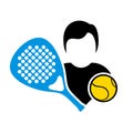 Padel player symbol