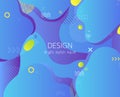 Creative design poster with liquid shapes. Modern style abstraction background.