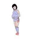 Pregnant woman draw