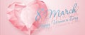 Creative design promo banners, Pink design, light background, Valentine`s Day, Women`s Day, the eighth of March, hot sale,