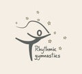 Creative design of rhytmic gymnastics  symbol Royalty Free Stock Photo