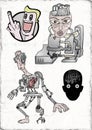 Vintage robots Royalty Free Stock Photo