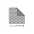 Creative design of sandpaper icon