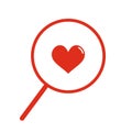 Searching love icon