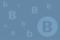 Background pattern featuring various shades of the letter B in different sizes and orientations on a blue backdrop Royalty Free Stock Photo
