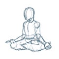 Sketch yoga pose