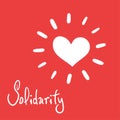 Creative design of solidarity heart symbol