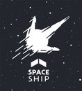 Creative design of spaceship illustration Royalty Free Stock Photo