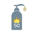 Sun protect bottle icon