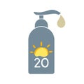 Sun protect bottle icon