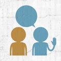 Friends dialog symbol Royalty Free Stock Photo