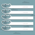 Creative Design template with stylized clouds Royalty Free Stock Photo