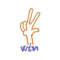 Winner hand icon