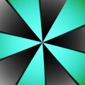 Creative digital double color green and black circular abstract