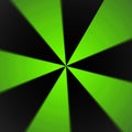 Green and black radial pattern abstract background